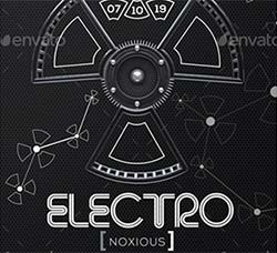 电子音乐派对传单/海报模板：Electro Noxious - Flyer & Poster Template